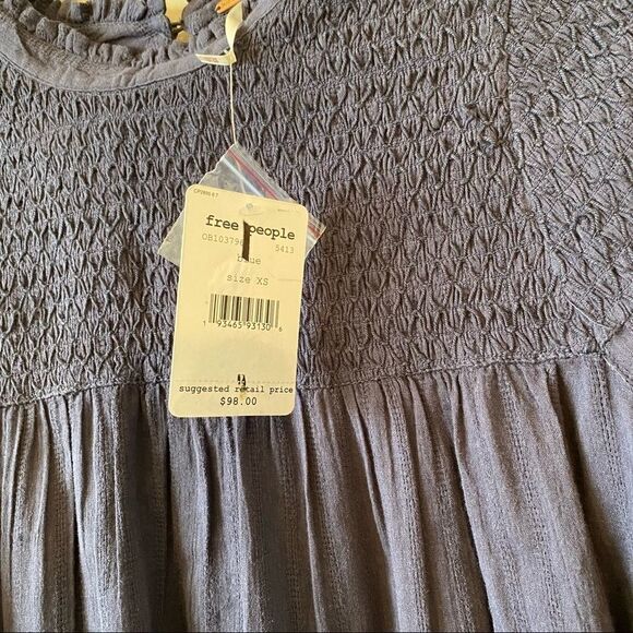 Nwt-Free People Obi Mila Smocked Tunic Blouse - Picture 14 of 15